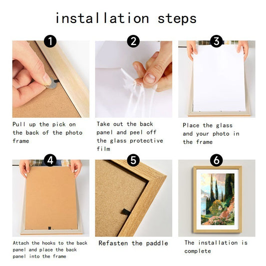 Photo Frame And Picture Frame Table Decoration Pendant Photo Wall Creative Simple Wooden